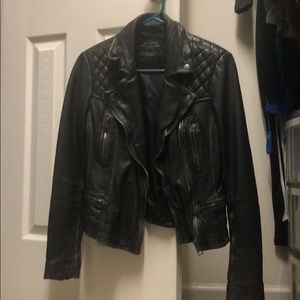 All Saints Cargo Leather Jacket
